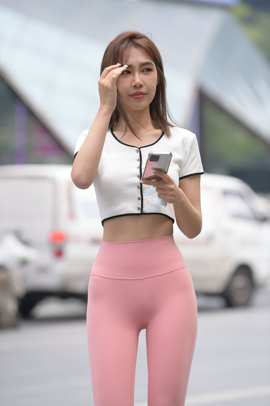 图片[2]-街拍粉色瑜伽裤女孩J2900 645P1V-20.7GB-艾米图库