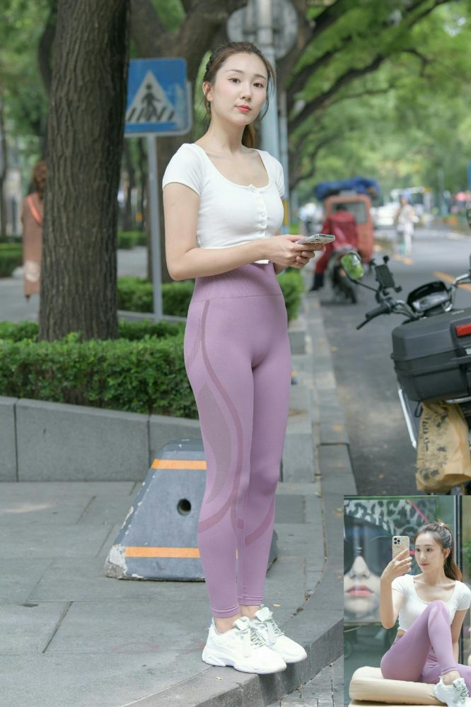图片[5]-香芋色瑜伽裤高马尾漂亮女孩J2206 545P1V-19.1GB-艾米图库
