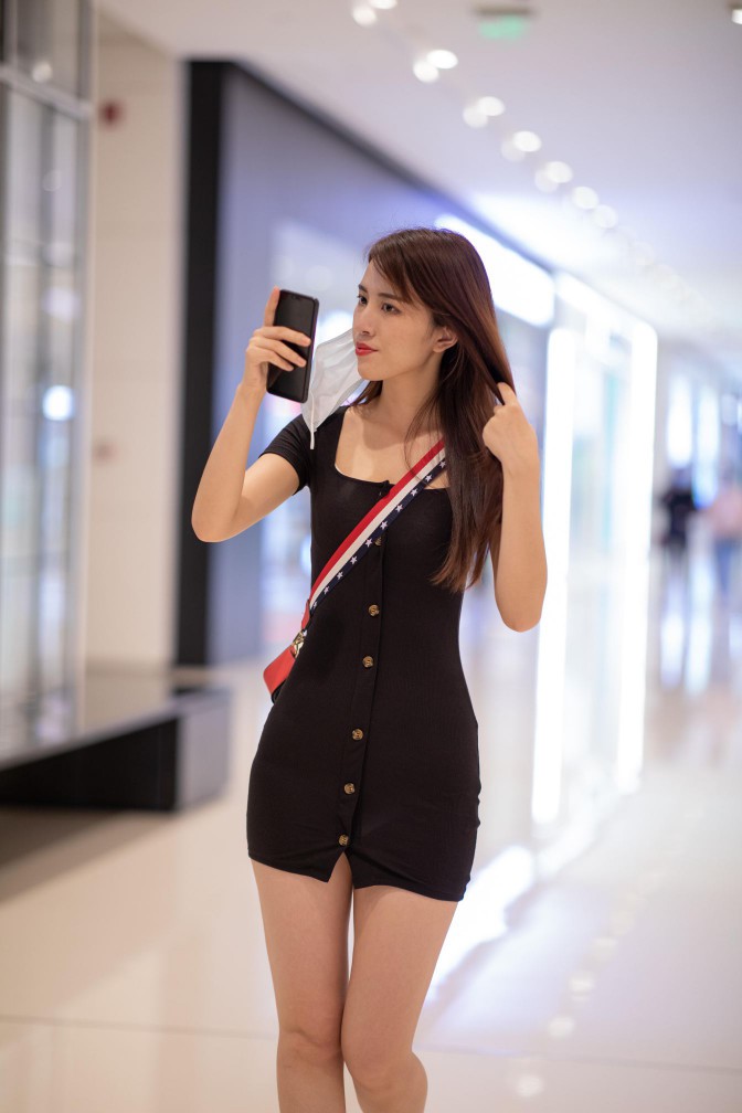 图片[3]-逛商场的黑色包臀裙美丽女孩【385P】00050-艾米图库