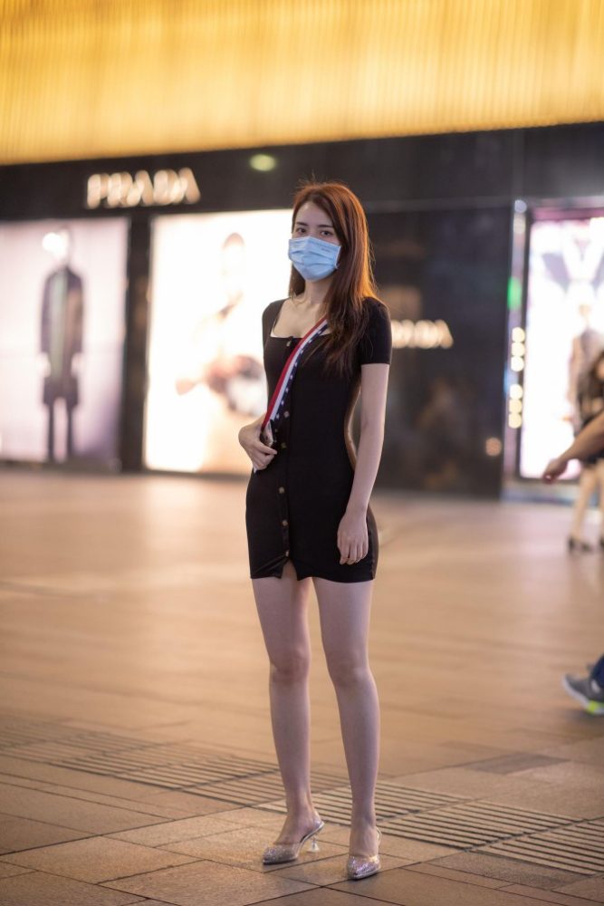 逛商场的黑色包臀裙美丽女孩【385P】00050-艾米图库