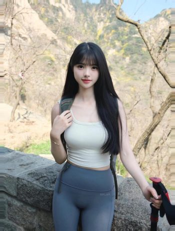 图片[9]-爱爬山的瑜伽裤MM，太甜美了！~-艾米图库